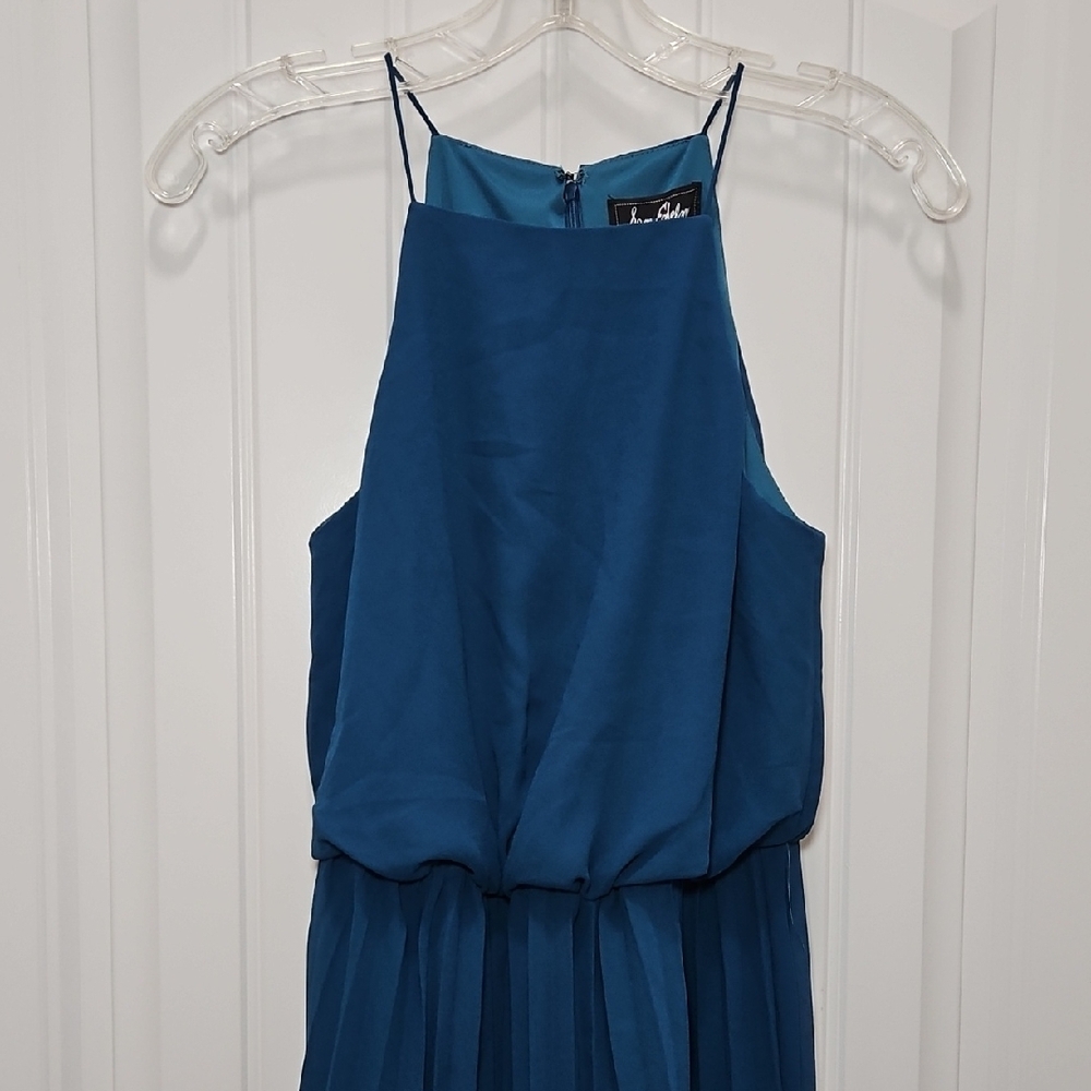 Sam Edelman Teal Pleated Skirt Midi Dress New - Picture 3 of 11